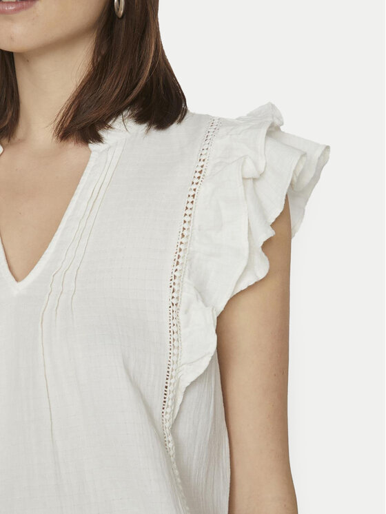 Vila Vila Bluse Tovan 14093835 Weiß Regular Fit