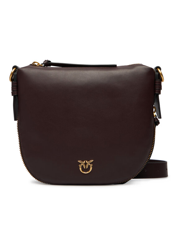PINKO Torebka Hobo Zip Around Mini Ai 25-26 PLTT 105332 A0QO Bordowy