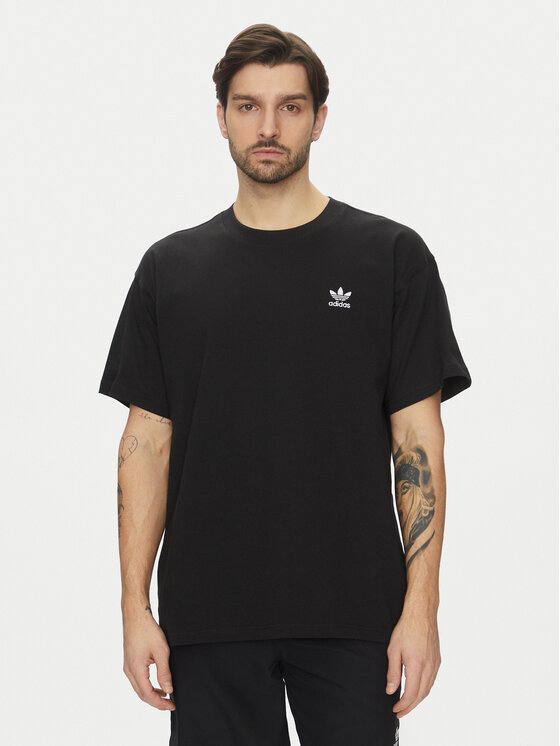 adidas Tričko Trefoil Essentials JD0349 Čierna Oversize