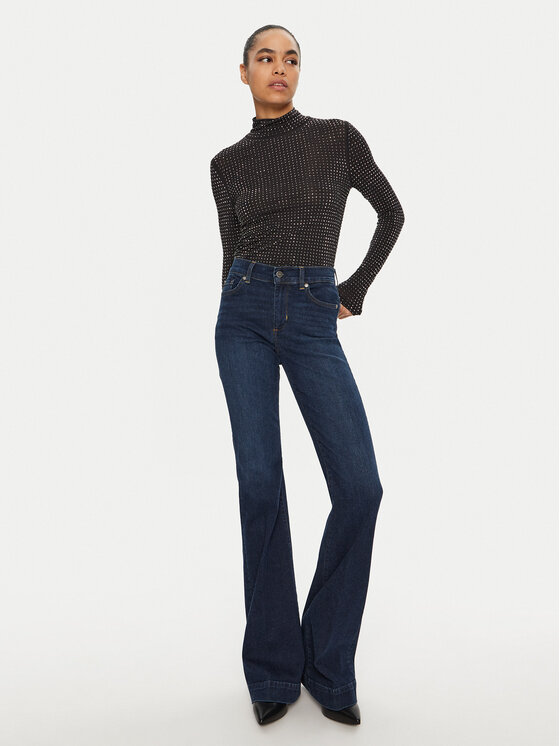 Liu Jo Liu Jo Jeans hlače UF4061 DS615 Mornarsko modra Bottom Up Fit