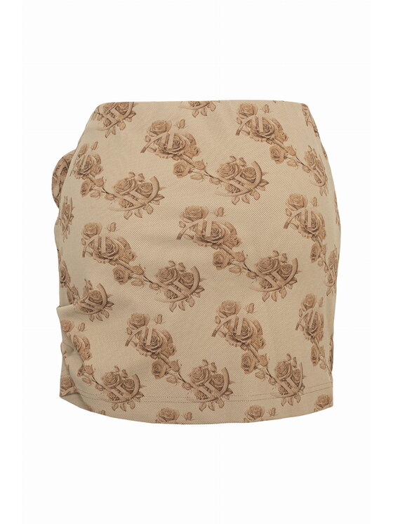 Magda Matyja Magda Matyja Spódnica mini Vittoria Skirt Beżowy Slim Fit