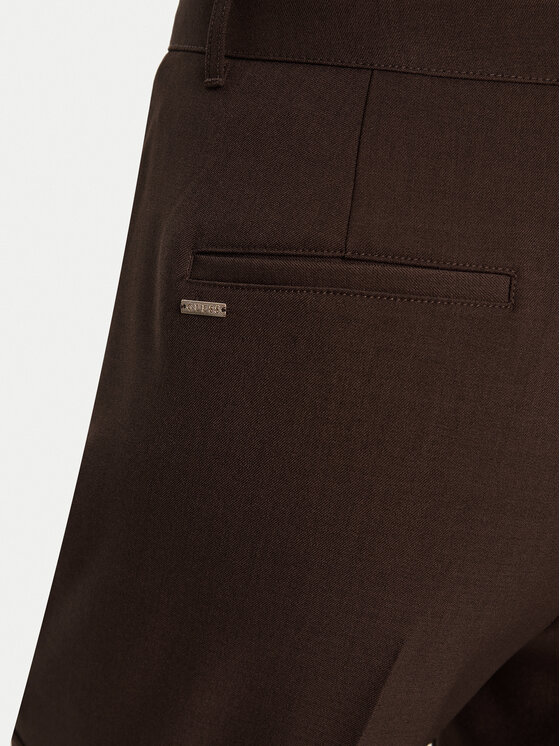 Guess Guess Pantaloni di tessuto W5RB41 WGX02 Marrone Regular Fit