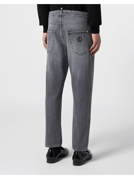 PHILIPP PLEIN PHILIPP PLEIN Jeansy 30027 Šedá Slim Fit