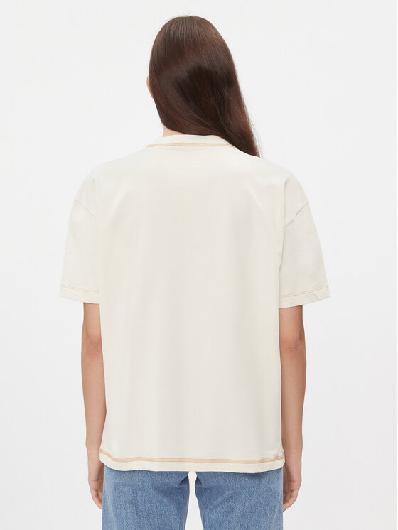 Calvin Klein Jeans Calvin Klein Jeans Majica Hero Monologo J20J222974 Écru Boyfriend Fit