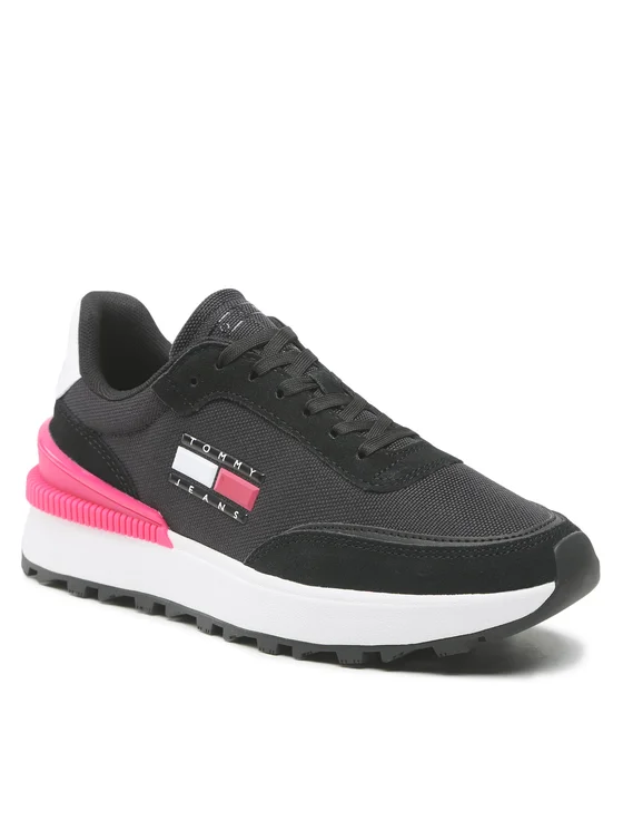 Tommy Jeans Sneakers Wmn Tech Runner EN0EN02028 Schwarz