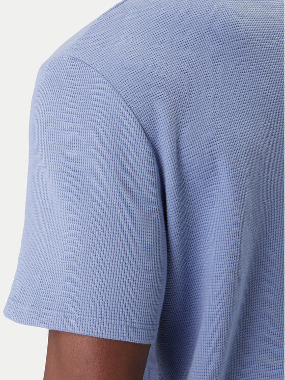 BOSS BOSS T-Shirt Waffle 50535891 Błękitny Regular Fit
