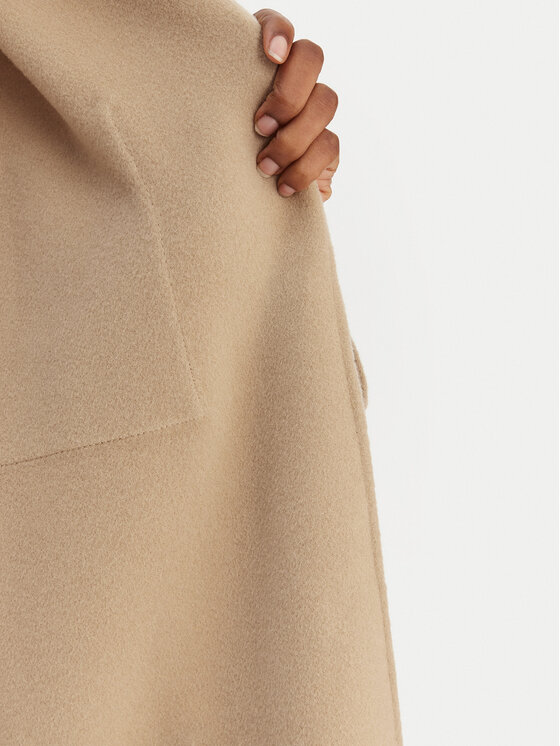 Weekend Max Mara Weekend Max Mara Płaszcz wełniany Galosce 2615011021 Beżowy Relaxed Fit