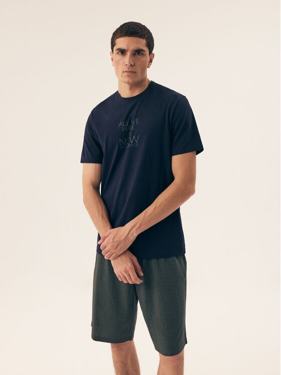 Henderson Henderson Piżama 42632 Granatowy Regular Fit
