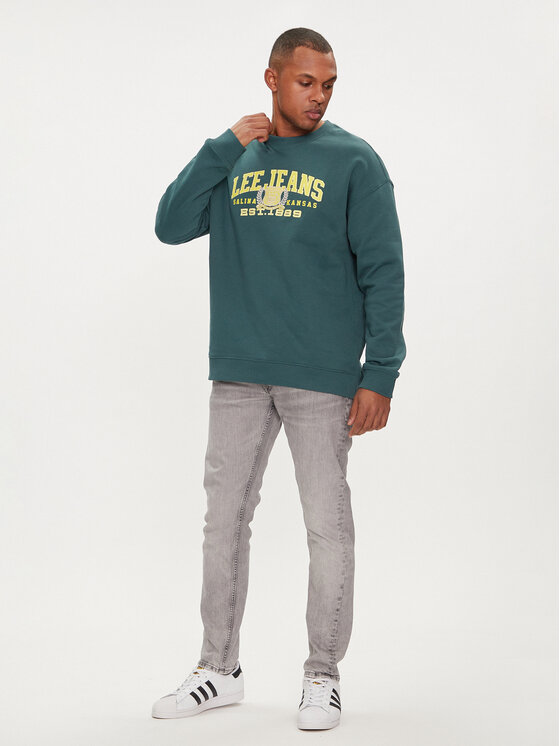Lee Lee Bluza Varsity 112349109 Zielony Regular Fit