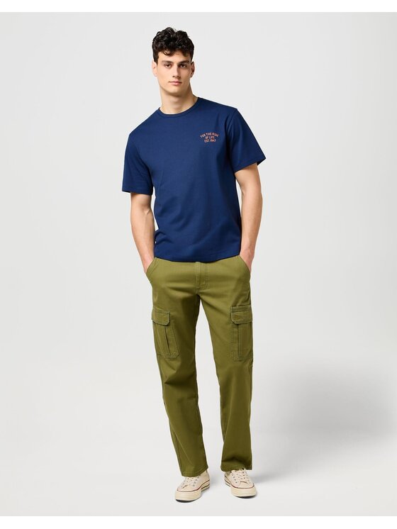 Wrangler Wrangler T-Shirt GRAPHIC TEE Niebieski Relaxed Fit