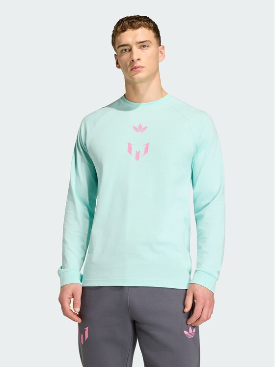 adidas adidas Koszulka techniczna Messi Turkusowy Slim Fit