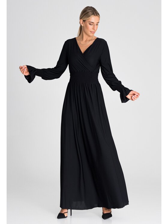 FIGL FIGLFIGL Vestito SUKIENKA M940 Nero Regular Fit
