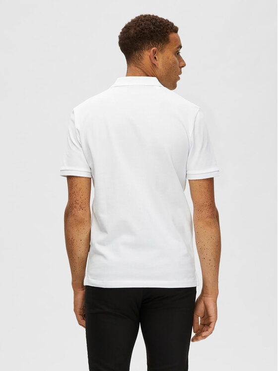Selected Homme Selected Homme Polo 16087839 Biały Regular Fit