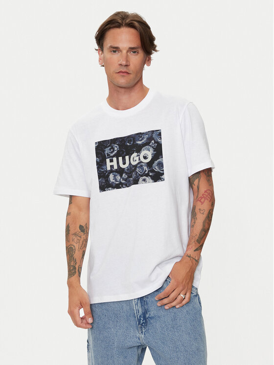 Hugo T-krekls 50523999 Balts Regular Fit