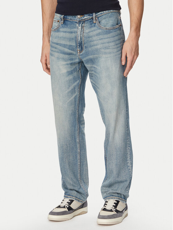 Guess Guess Jeans hlače M6GAR7 D0866 Modra Regular Fit