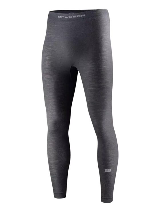 Brubeck Brubeck Kalesony LE1429M Merino Wool Szary Regular Fit