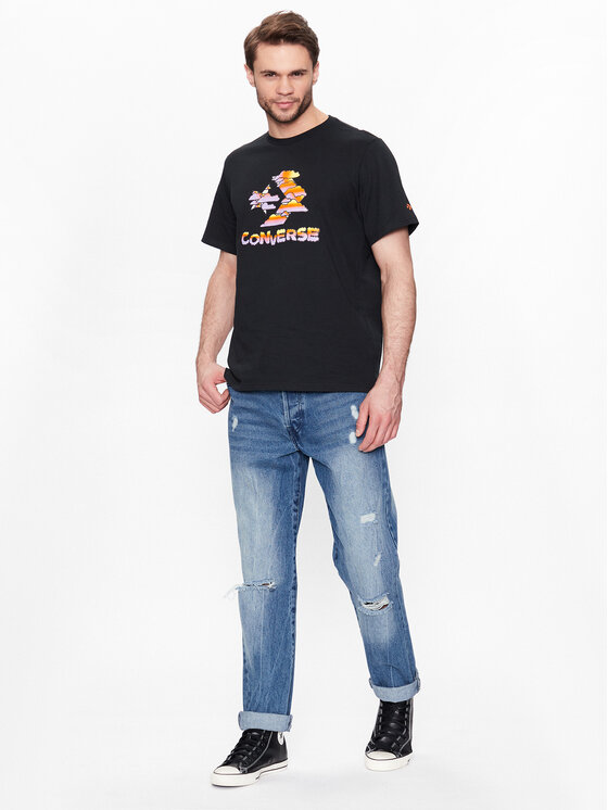 Converse Converse T-shirt Cloud Sky 10024587-A02 Nero Standard Fit