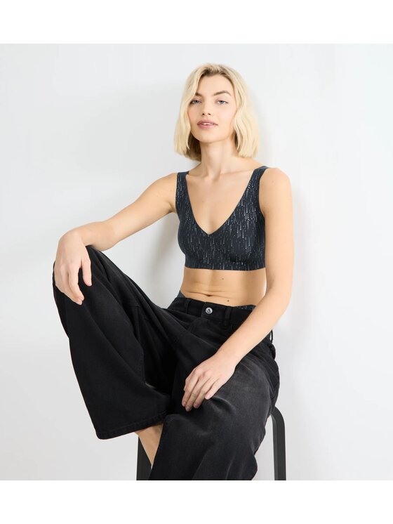 Triumph Triumph Biustonosz sloggi ZERO Feel 2.0 Festive Bralette Czarny