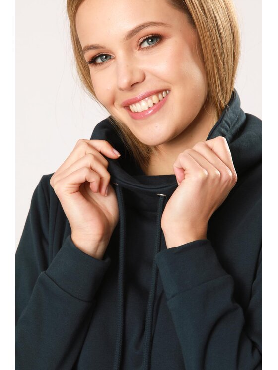 QUIOSQUE QUIOSQUE Blúzka 19-TD-108 Tmavomodrá Regular Fit
