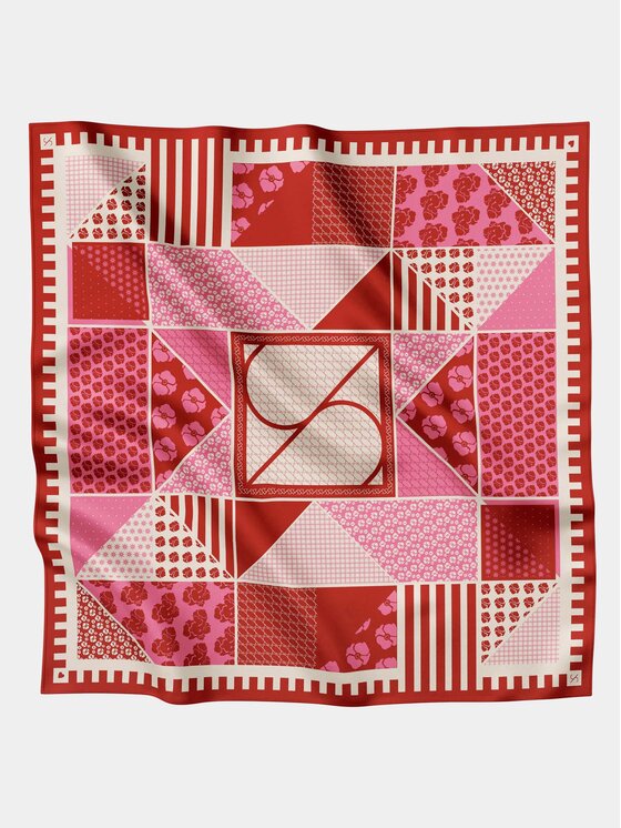 Apaszka Sine Silk, Kolorowe, jedwabna 53 PATCHWORK