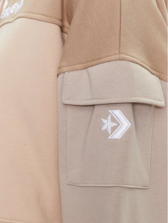 Converse Converse Μπλούζα Fashion 10024527-A01 Μπεζ Relaxed Fit