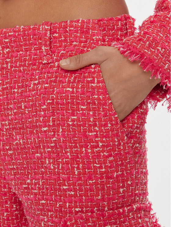 Patrizia Pepe Patrizia Pepe Kalhoty z materiálu 8P0601/A376-F592 Růžová Flare Fit