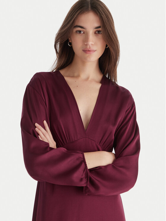 ViCOLO ViCOLO Коктейльна сукня TF0250 Бордовий Regular Fit