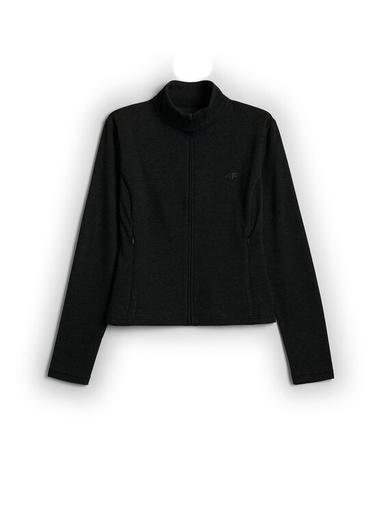 4F 4F Bluza SELF LOVE Szary ciemny Slim Fit
