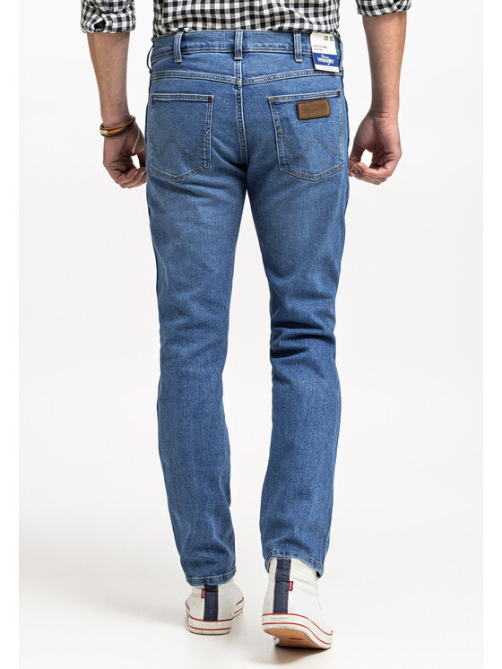 Wrangler Wrangler Jeansy LARSTON Niebieski Slim Fit