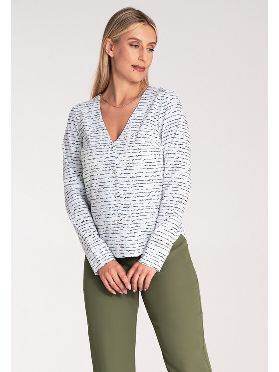 FIGL FIGL Halenka M1047 Bílá Regular Fit