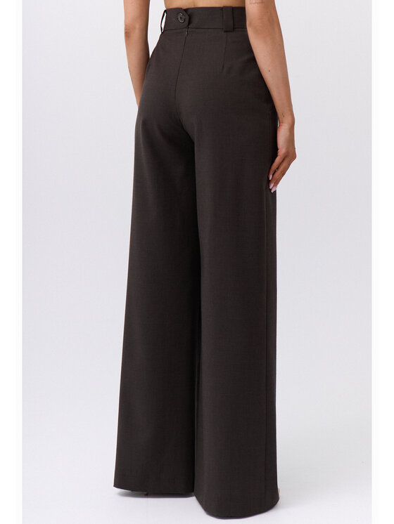 Kasia Zapała Kasia Zapała Spodnie materiałowe Celeste Brązowy Slim Fit