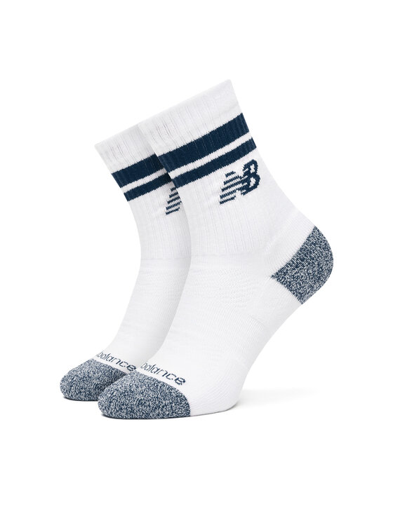 New Balance New Balance Комплект 3 чифта дълги чорапи мъжки Active Lifestyle Striped Crew LAS35210AS1 Бял