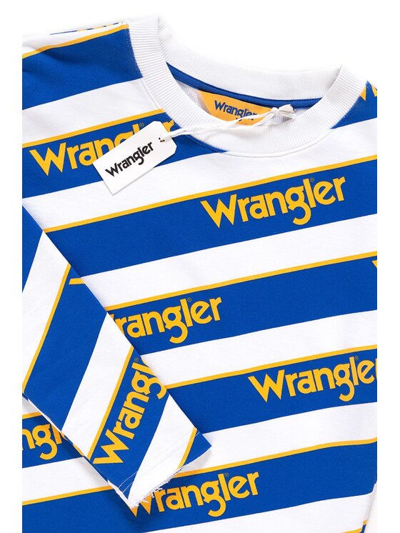 Wrangler Wrangler Felpa B&Y ALL OVER SWT Bianco Regular Fit