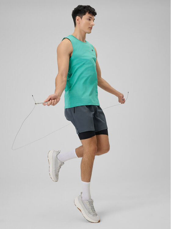 4F 4F Tank top MULTI ACTIVE Turkusowy Regular Fit