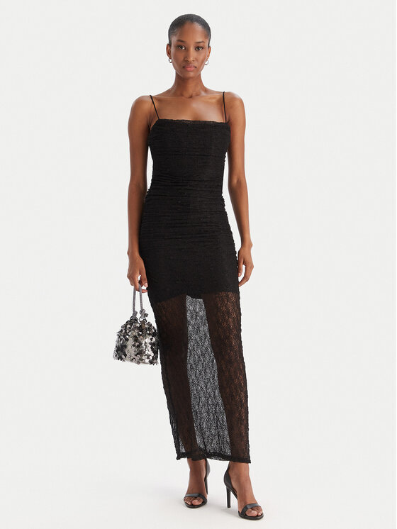 Eleh Eleh Koktel haljina EFW250350 Crna Slim Fit