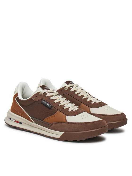 Tommy Hilfiger Tommy Hilfiger Snīkeri Retro Runner Mix Rwb FM0FM05371 Brūns
