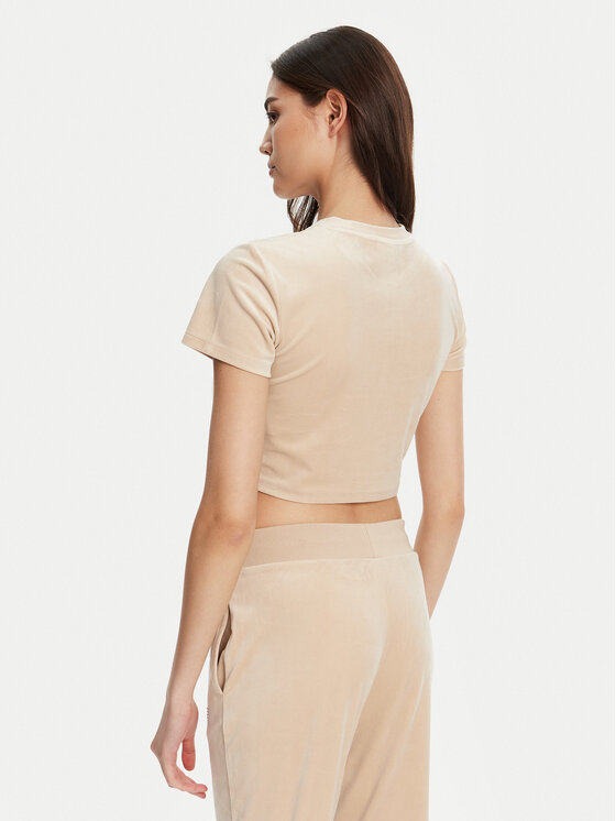 Guess Guess Tričko V3BI01 K0232 Béžová Regular Fit