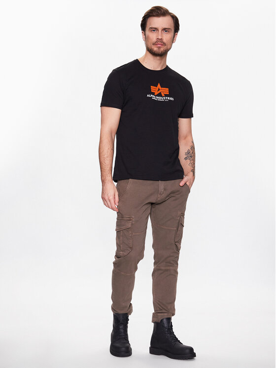 Alpha Industries Alpha Industries Marškinėliai Basic 100501RB Juoda Regular Fit