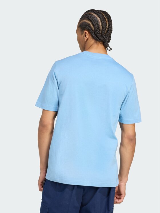 adidas adidas T-Shirt Trefoil Essentials Tee Błękitny Regular Fit
