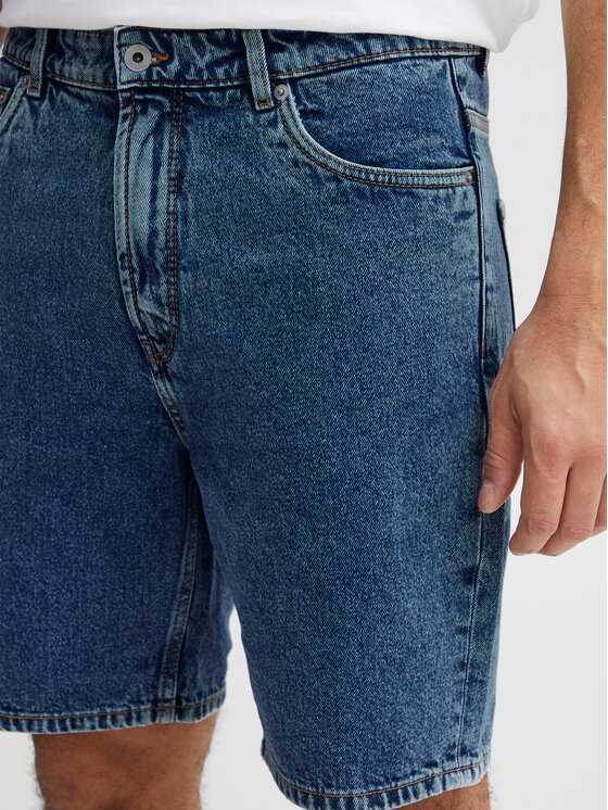 Solid Solid Jeans kratke hlače 21107657 Modra Straight Fit