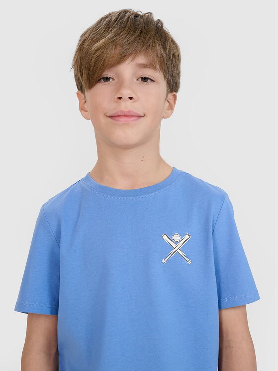 4F 4F T-shirt 4FJRSS25TTSHM2642-33S Blu Regular Fit