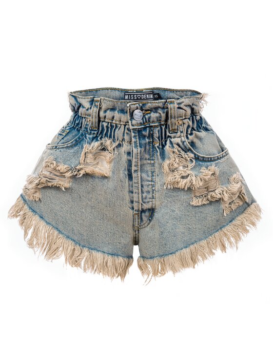MissDenim MissDenim Szorty jeansowe Elastic Band Kolorowy Regular Fit