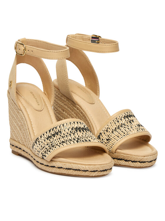 Tommy Hilfiger Tommy Hilfiger Espadrile High Wedge Espad FW0FW09471 Bej deschis