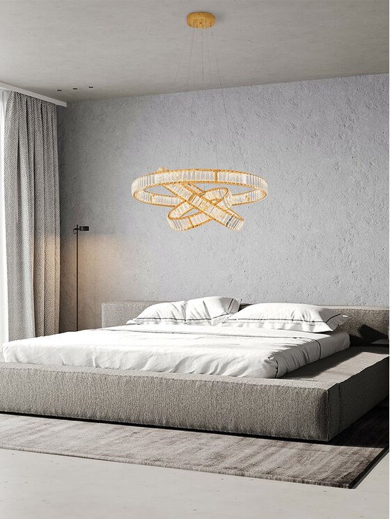 MIAhome MIAhome Lampa wisząca LIBERTY TRIPLES złota Złoty