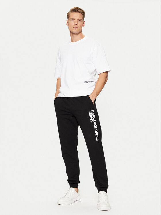 Karl Lagerfeld Jeans Karl Lagerfeld Jeans Teplákové kalhoty A1M10001 Černá Slim Fit