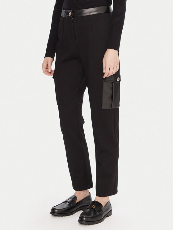 Gaudi Gaudi Kalhoty z materiálu 521BD24003 Černá Slim Fit