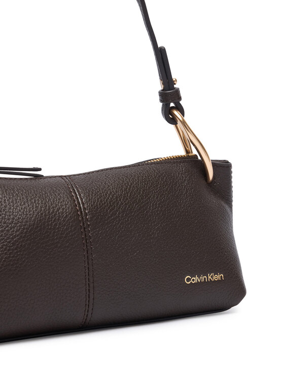 Calvin Klein Calvin Klein Käekott Slouchy Leather Small Conv Bag LV04F3659G Pruun
