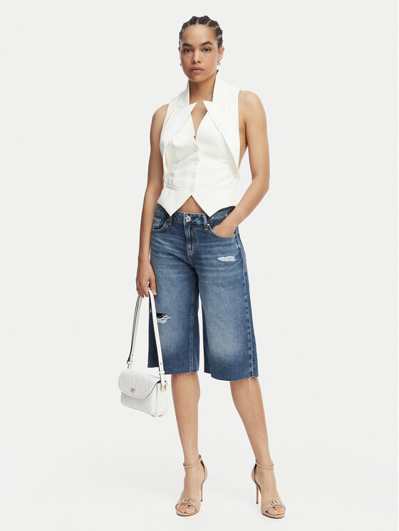 Guess Guess Bermudy W6GD91 D0695 Granatowy Baggy Fit