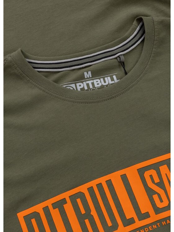 PITBULL PITBULL T-Shirt Koszulka męska EIGHTY NINE DOG S Zielony Regular Fit