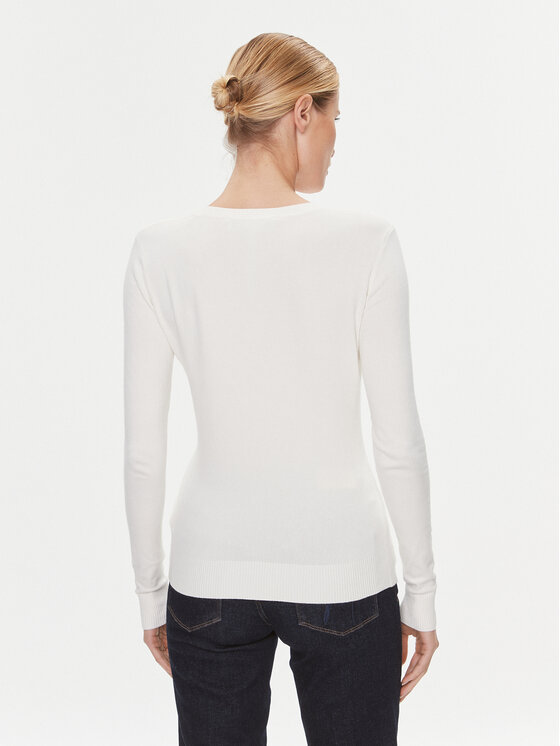 Guess Guess Pulover W4RR53 Z2NQ2 Écru Slim Fit